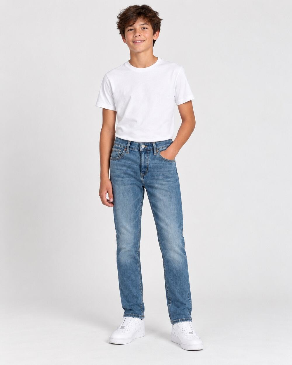 Levi’s 511 Slim Jeans Boys 14 Reg 27x29 Light Wash Blue Denim Straight Leg